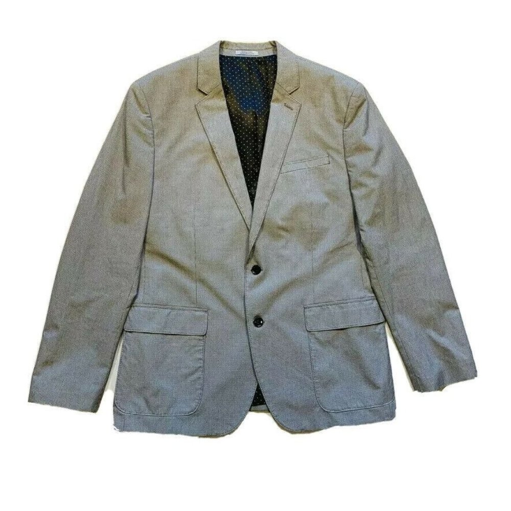 Express Photographer Nailhead Fitted Blazer Sport Jacket Coat‎ 2 Button 44R NWOT
